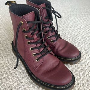 DOC MARTIN (DR MARTIN) BURGANDY BOOTS SIZE 7